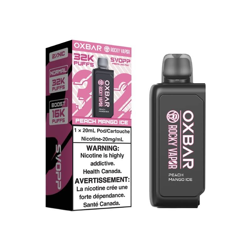 OxBar Svopp 32k Pod – Peach Mango Ice, 20mL