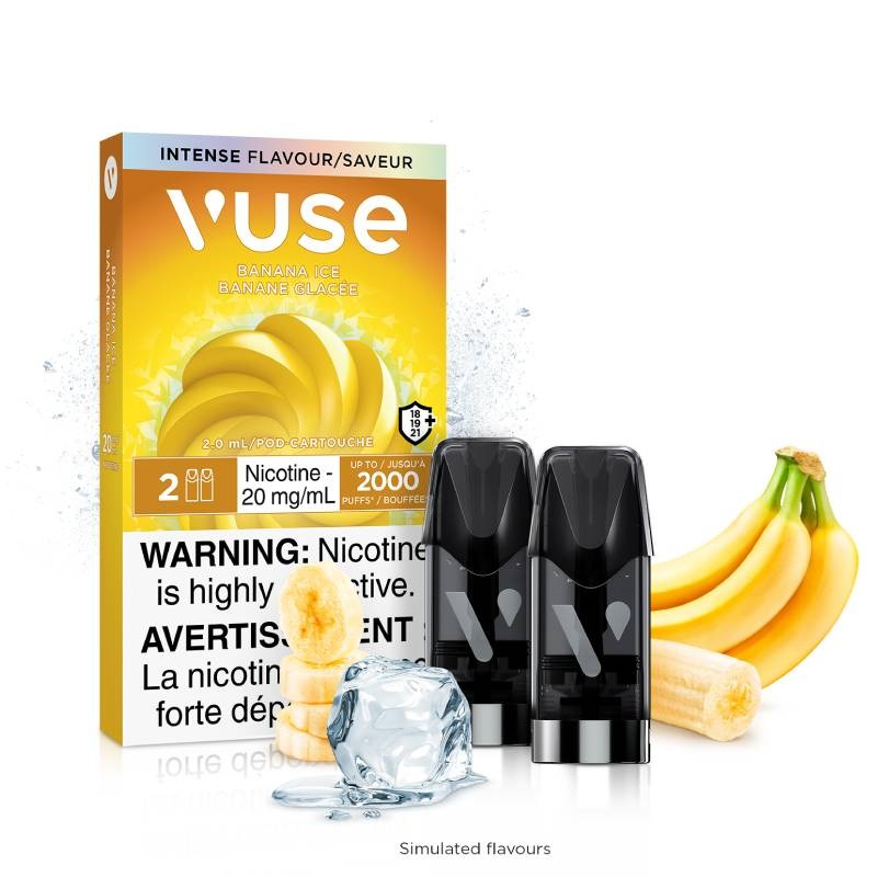 Vuse Pods – Banana Ice, 2mL (2 Pods/PK)