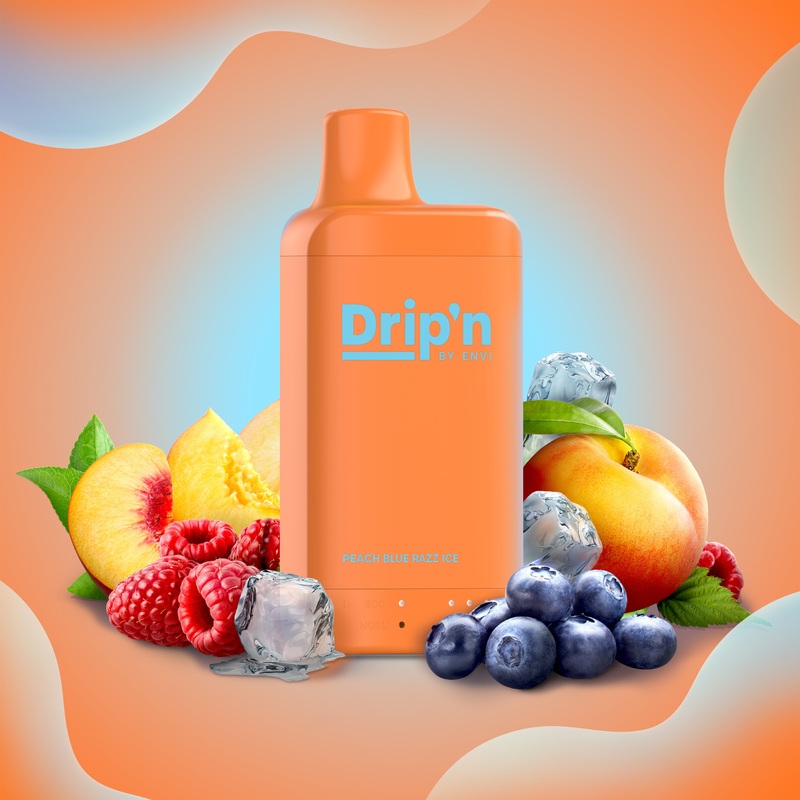 Drip’n by Envi 8ML Disposable – Peach Blue Razz Ice (ON)
