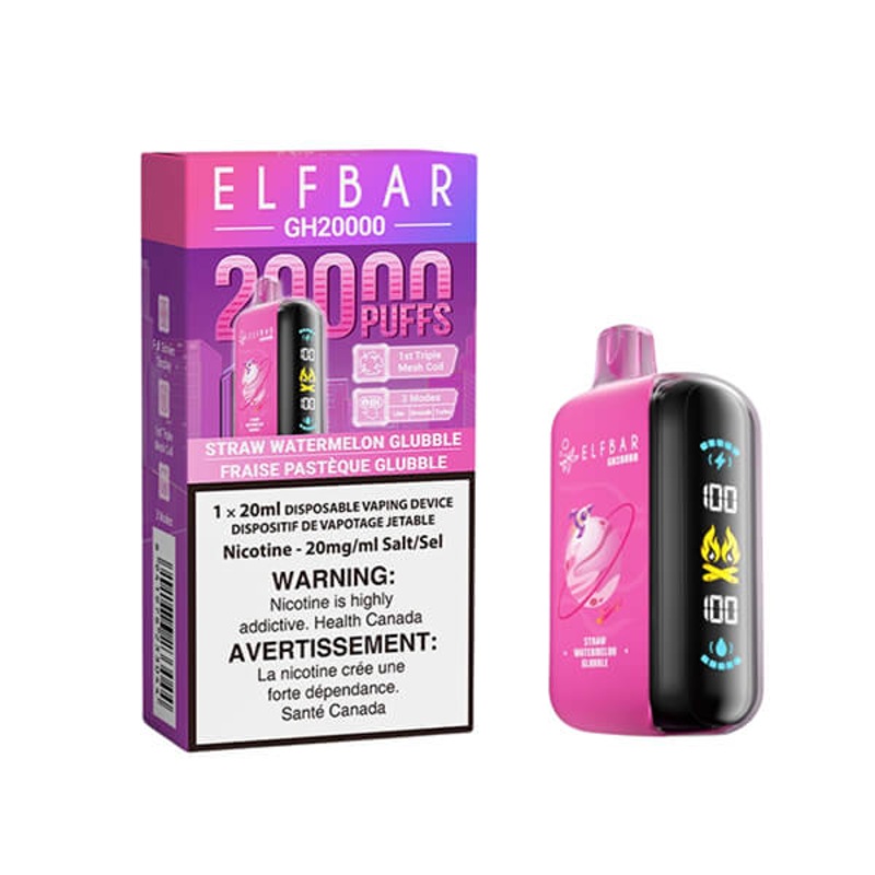 Elf Bar GH20000 – Straw Watermelon Glubble Disposable Vape