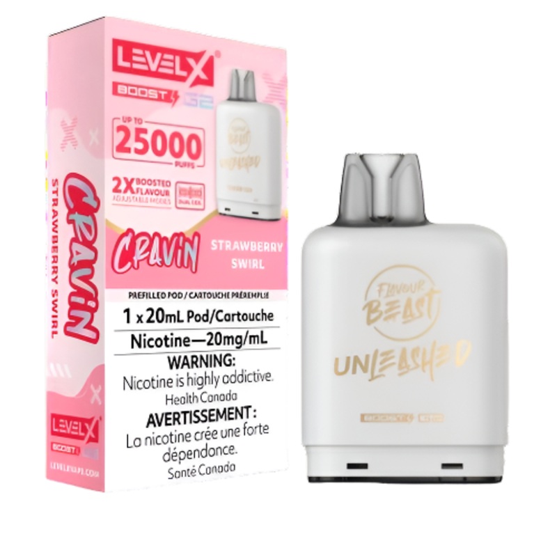 Level X Boost Flavour Beast Cravin G2 Pods – Strawberry Swirl
