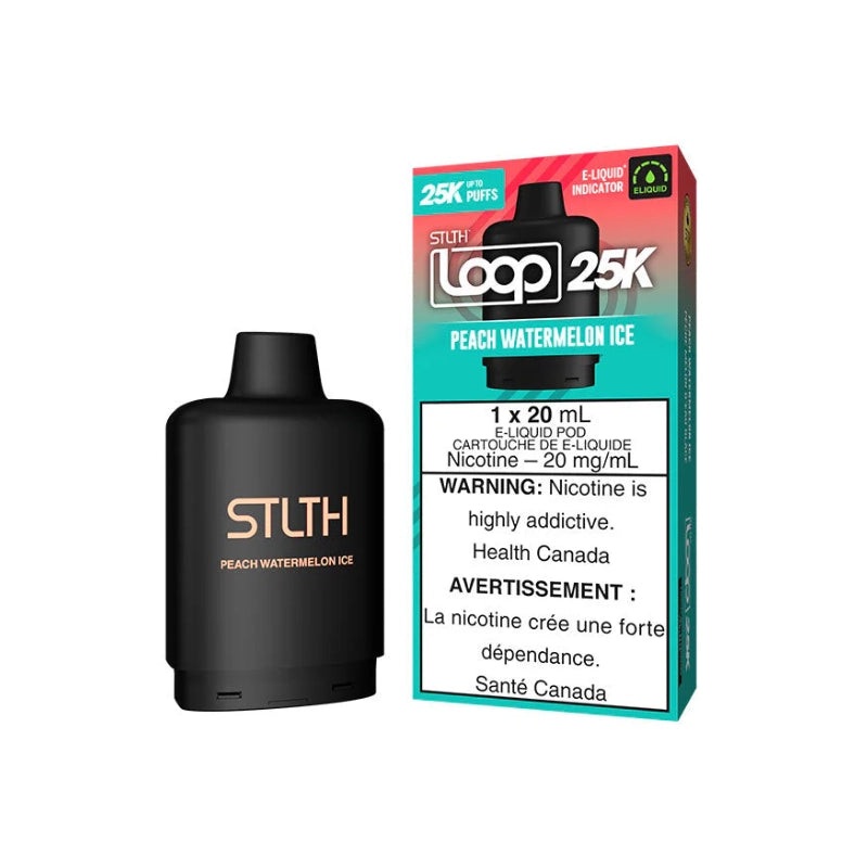 STLTH Loop 25k Pod, Peach Watermelon Ice, 20mL