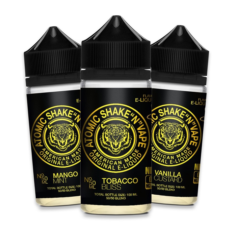 Atomic Short Fill E-Liqud|Cherry Bubblegum|Evermint Menthol|Lemon Freeze|Mango Mint|Tobacco Bliss|Vanilla Custard