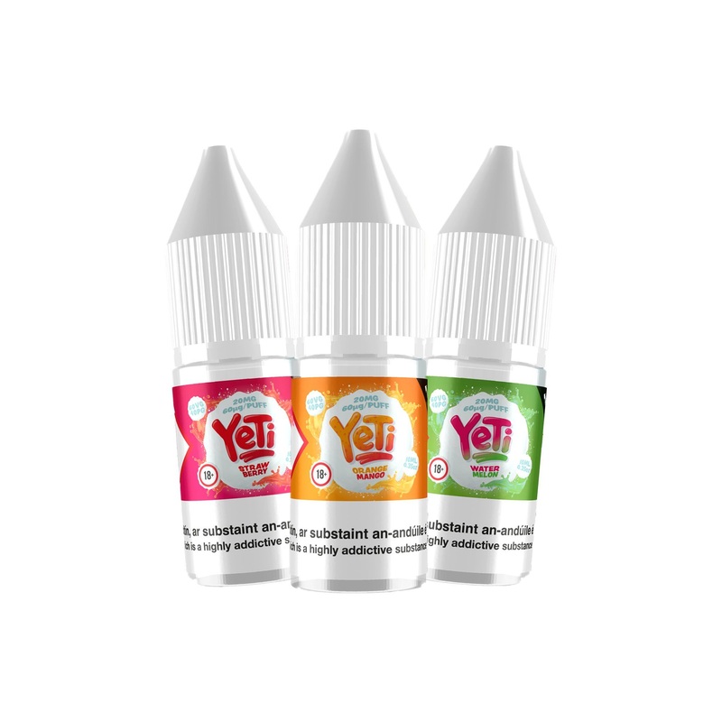 Yeti Nicotine Salt E-Liquid|Apple Cranberry|Apricot Watermelon|Banana Blast|Blood Orange Grape|Blue Raspberry|Blueberry Peach|Blue Razz Cherry Ice|Cherry|Citrus Freeze|Cola|Dark Fruits|Energy|Frostbite|Frozen Pear|Grape|Honeydew Blackcurrant|Kiwi Passionf