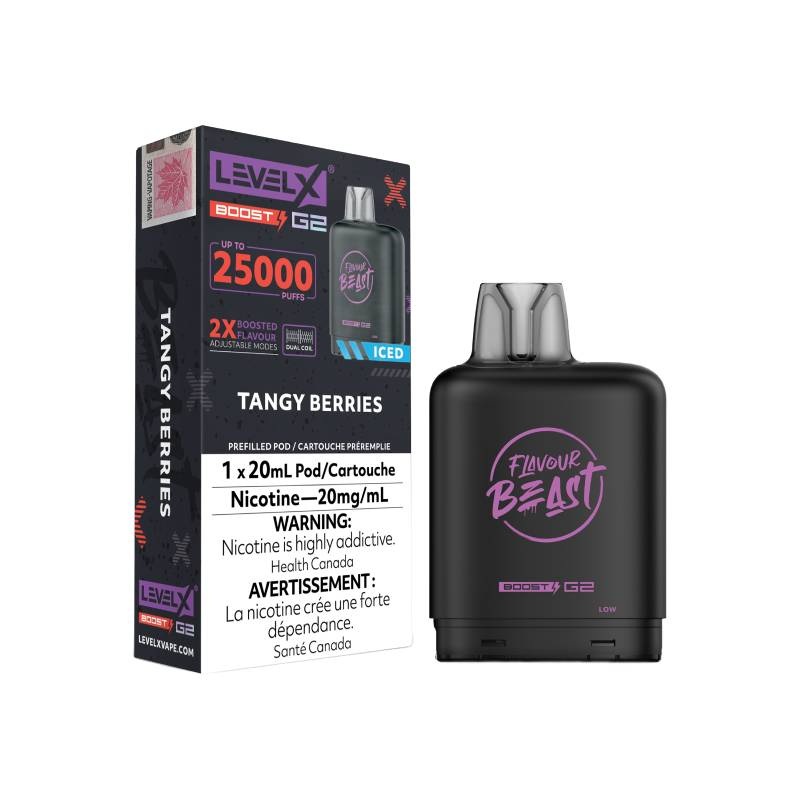 Level X Boost Flavour Beast G2 Pods – Tangy Berries, 25K Puffs