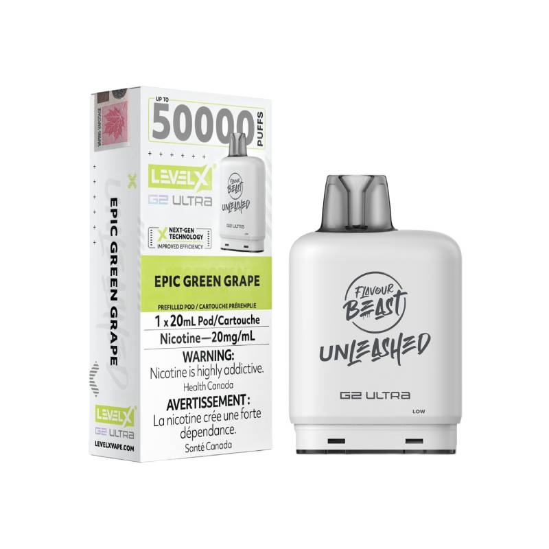 Level X G2 Unleashed Ultra 50K Pod – Epic Green Grape