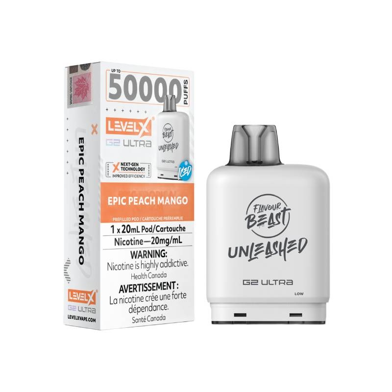 Level X G2 Unleashed Ultra 50K Pod – Epic Peach Mango