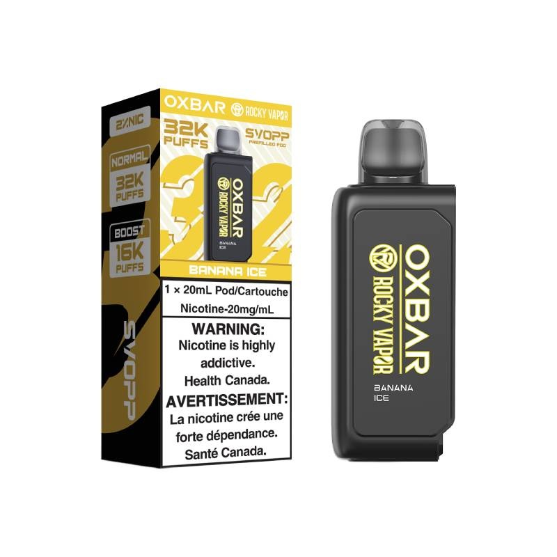 OxBar Svopp 32k Pod – Banana Ice, 20mL