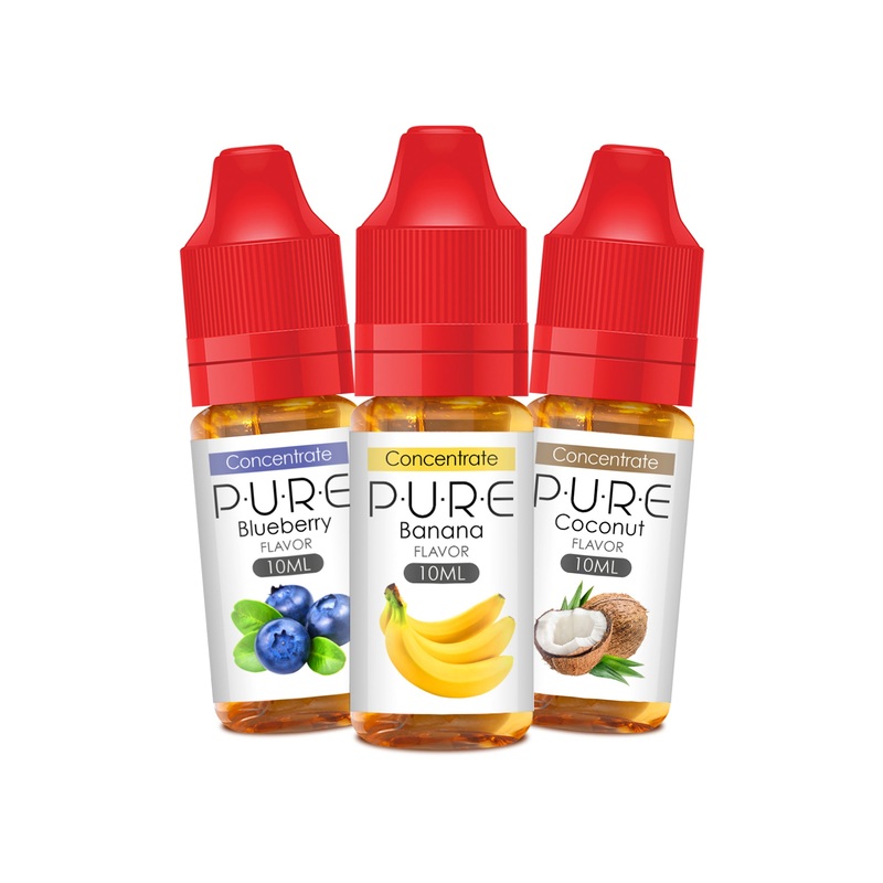 PURE Concentrates|Banana|Blueberry|Coconut|Green Apple|Mango|Peach|Pear|Pineapple|Raspberry|Strawberry|Vanilla|Watermelon