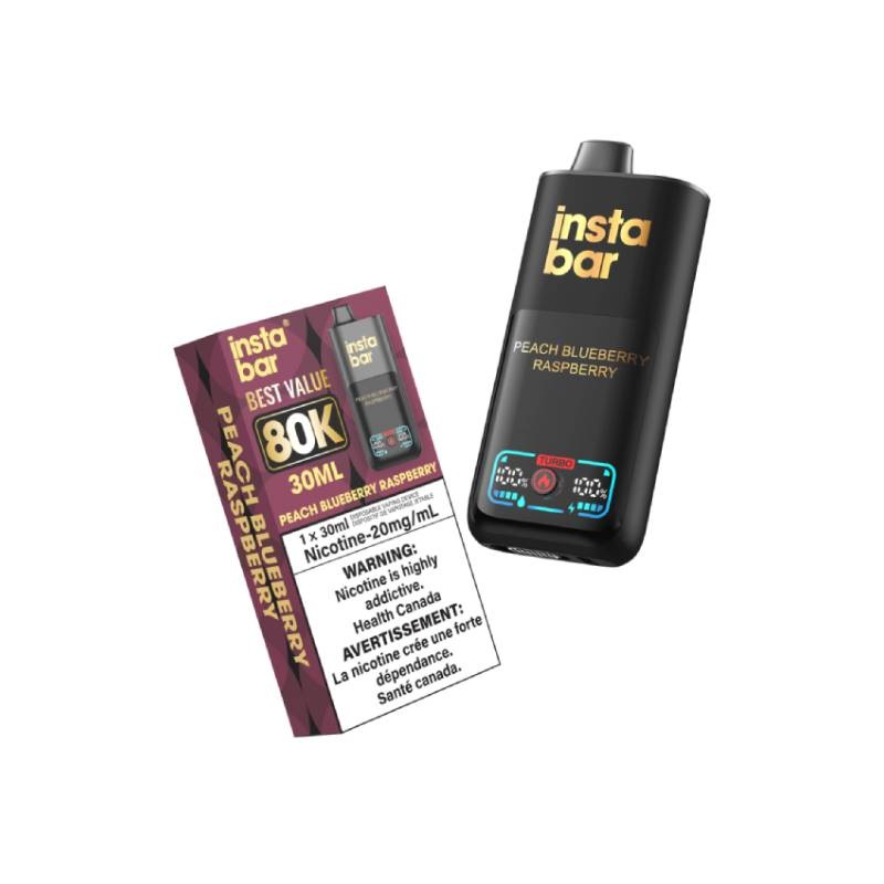 Insta Bar 80K Disposable Vape – Peach Blueberry Raspberry