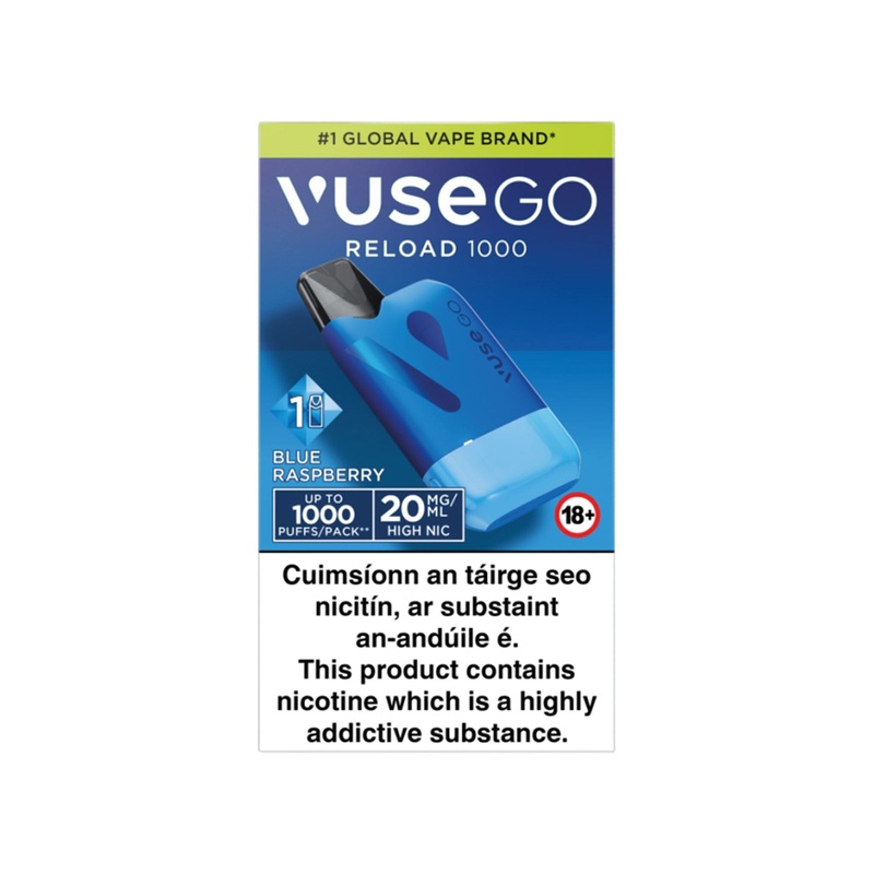 VUSE GO Reload 1000 Kit|Blue Raspberry Kit (Blue)|Watermelon Ice Kit (Orange)|Mint Ice (Green)|Strawberry Ice (Pink)