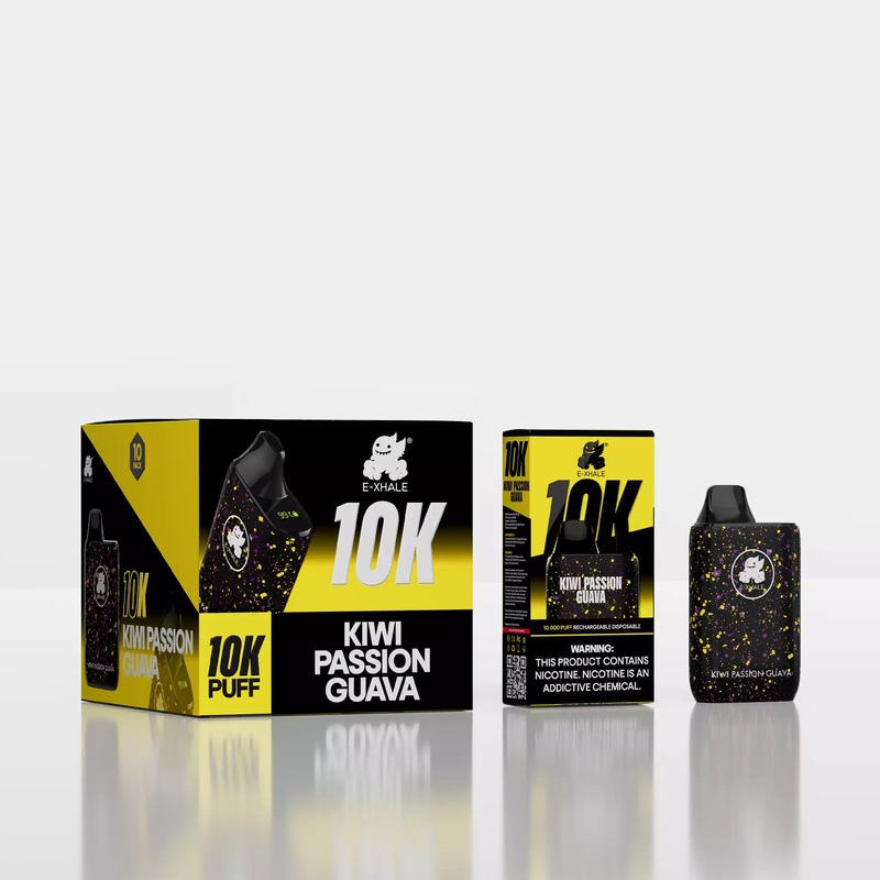 10K Kiwi Passion Guava 5%/50mg – Rechargeable Disposable: 10 Pack