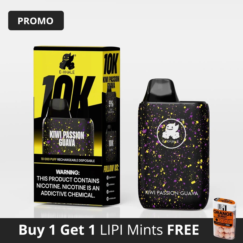 10K Kiwi Passion Guava 5%/50mg – Rechargeable Disposable