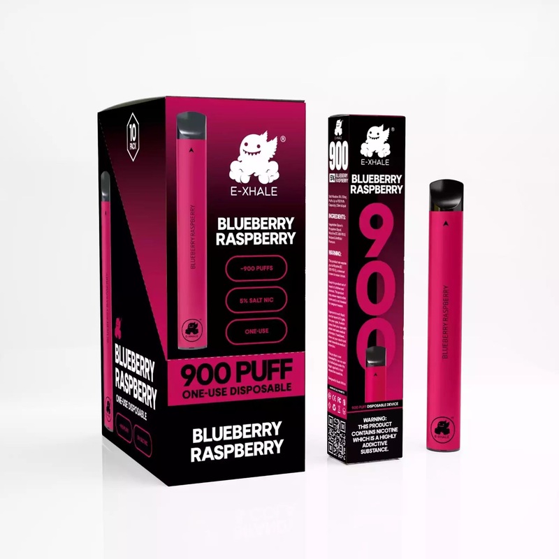 900 Blueberry Raspberry 5%/50mg – Single-Use Disposable: 10 Pack