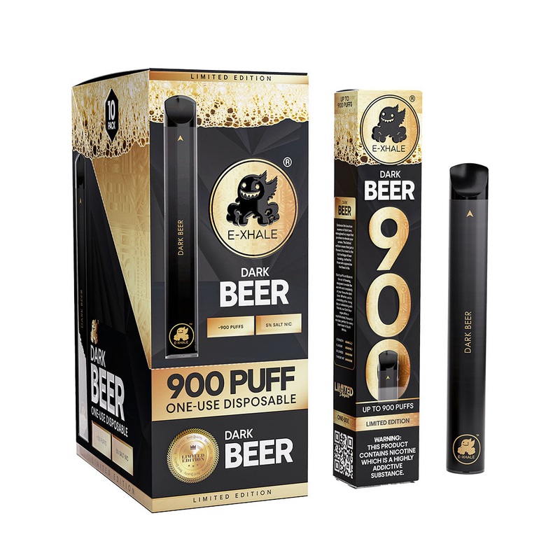 900 Dark Beer 5%/50mg – Single-Use Disposable: 10 Pack