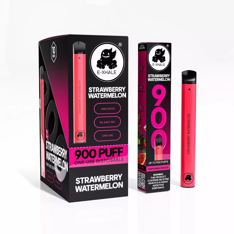 900 Strawberry Watermelon 5%/50mg – Single-Use Disposable: 10 Pack