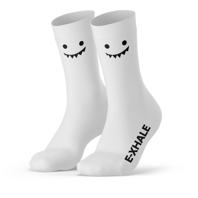 E-XHALE Socks: Ghost – Crew Length