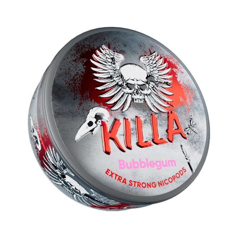 KILLA Nicotine Pouches|Bubblegum|Grape Ice|Cold Mint|Cappuccino|White Coffee|16MG/G
