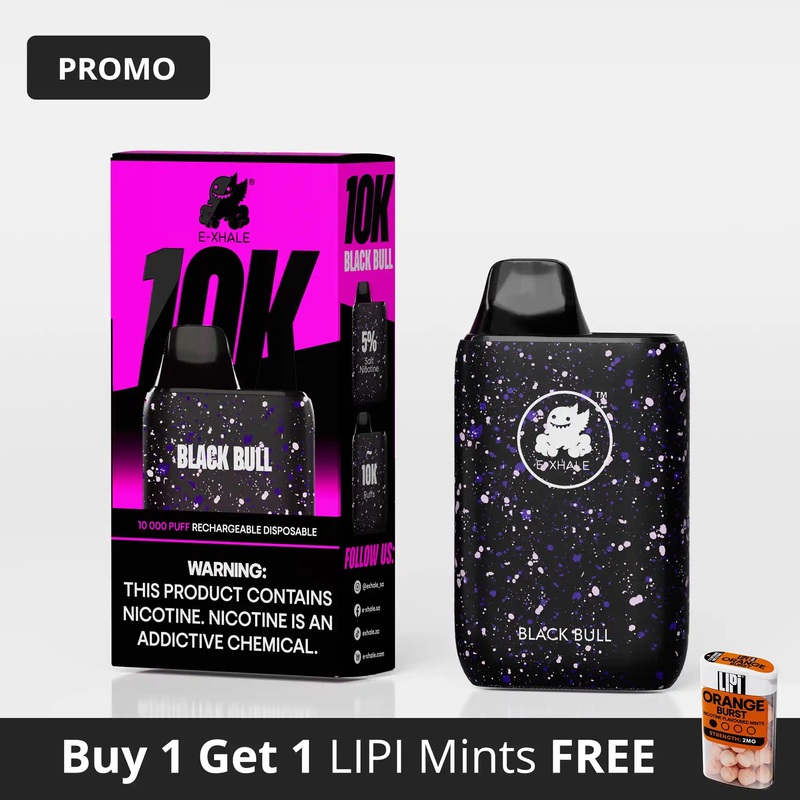 10K Black Bull 5%/50mg – Rechargeable Disposable Vape