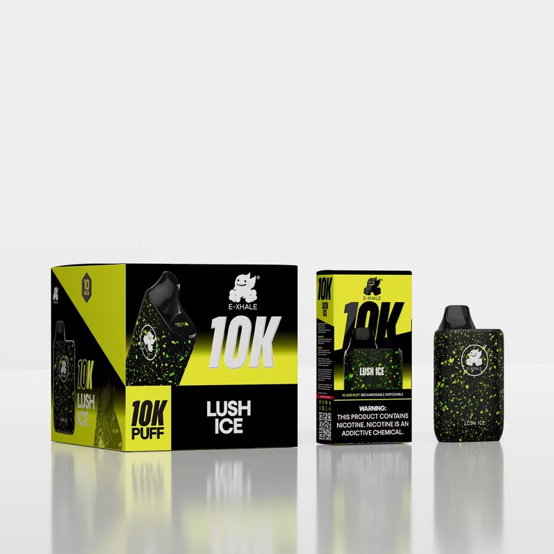 10K Lush Ice 5%/50mg – Rechargeable Disposable: 10 Pack