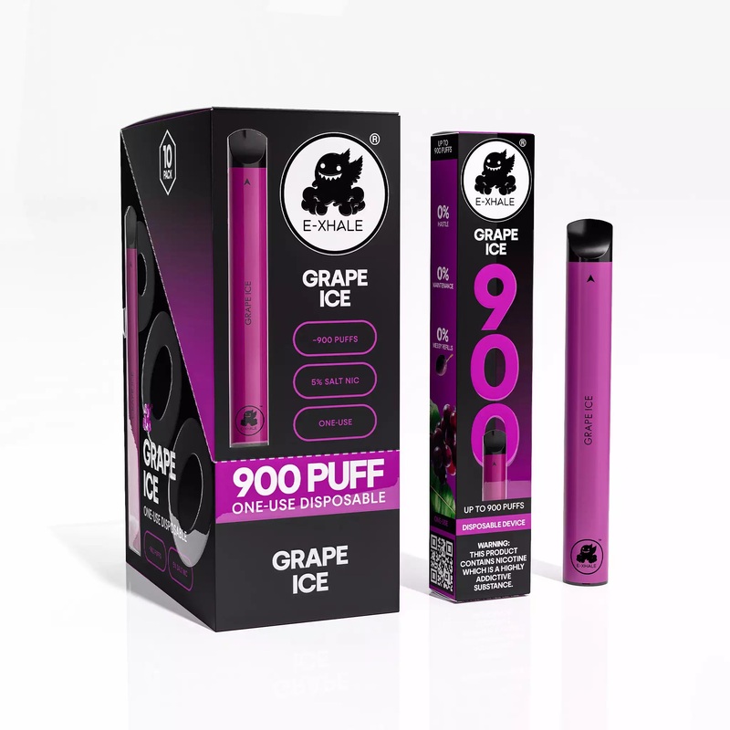 900 Grape Ice 5%/50mg – Single-Use Disposable: 10 Pack