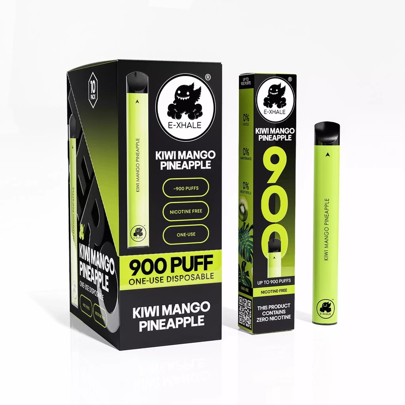 900 Kiwi Mango Pineapple 0%/0mg – Single-Use Disposable: 10 Pack