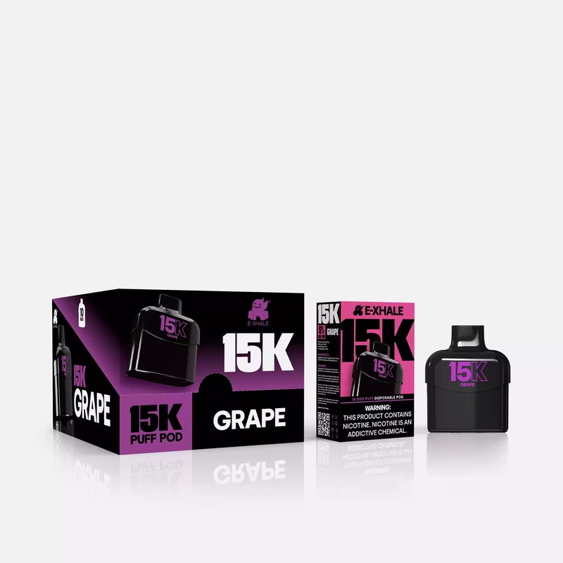 15K Grape 5%/50mg – Disposable Pod: 10 Pack