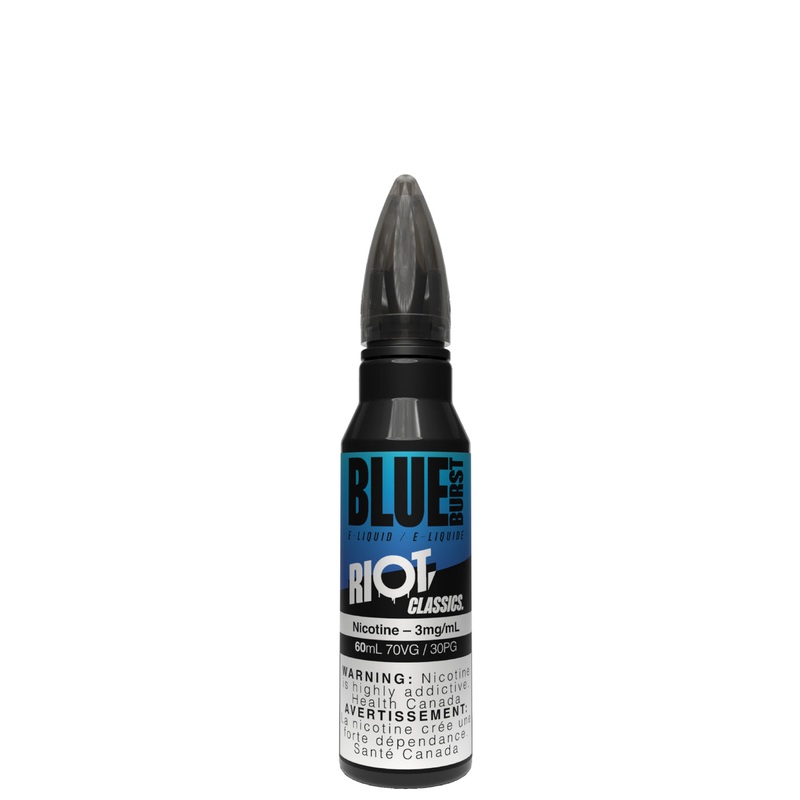 Blue Burst 60ml by Riot Squad|3mg Federal Stamp|6mg Federal Stamp|3mg Ontario|6mg Ontario|3mg Manitoba|6mg Manitoba|3mg Alberta|6mg Alberta