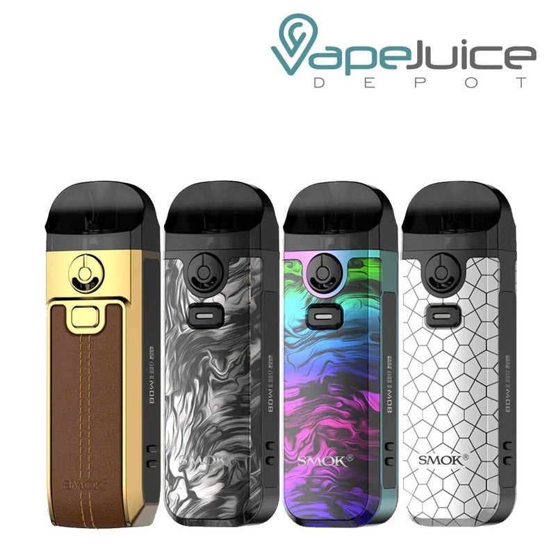 Smok Nord 4 Pod Kit|Blue Grey Armor|Red Grey Armor|Rasta Green Armor|7-Color Armor|Black Armor|White Armor|Fluid 7-Color|Fluid Black Grey|Brown Leather Series|Red Leather Series|Blue Leather Series|Black Leather Series