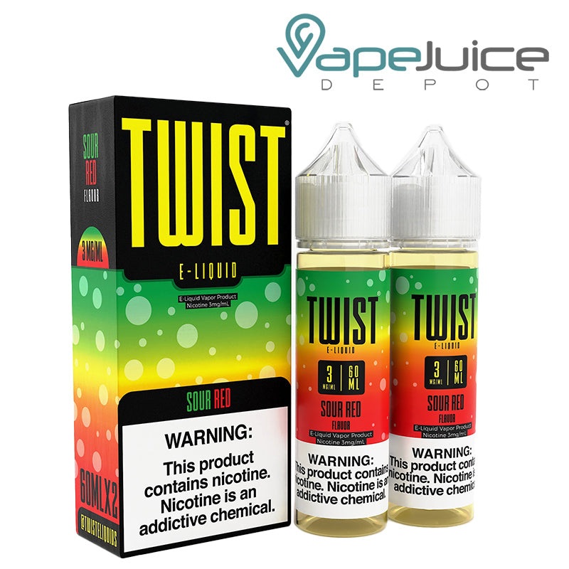 Sour Red Twist E-Liquid 120ml|2x60ml|0mg|3mg|6mg