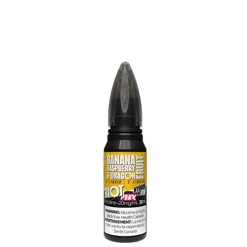 Banana, Raspberry & Dragonfruit Hybrid Salts – Punx 30ml by Riot Squad