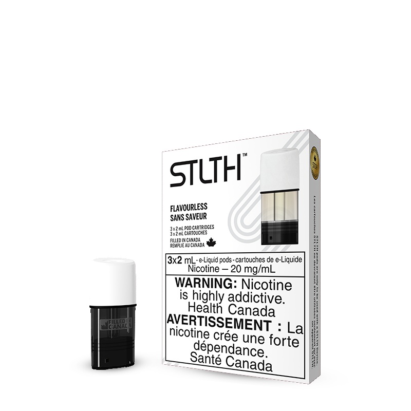 Flavourless by STLTH (3 Pack)|12mg Federal Stamp|20mg Federal Stamp|12mg Ontario|20mg Ontario|20mg (Bold 50) Ontario|0mg Quebec|12mg Quebec|20mg Quebec|20mg (Bold 35) Quebec|20mg (Bold 50) Quebec