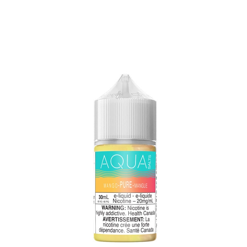 Pure Mango Salts 30ml by Aqua|10mg Federal Stamp|20mg Federal Stamp|10mg Ontario|20mg Ontario|10mg Manitoba|10mg Alberta|20mg Manitoba|20mg Alberta