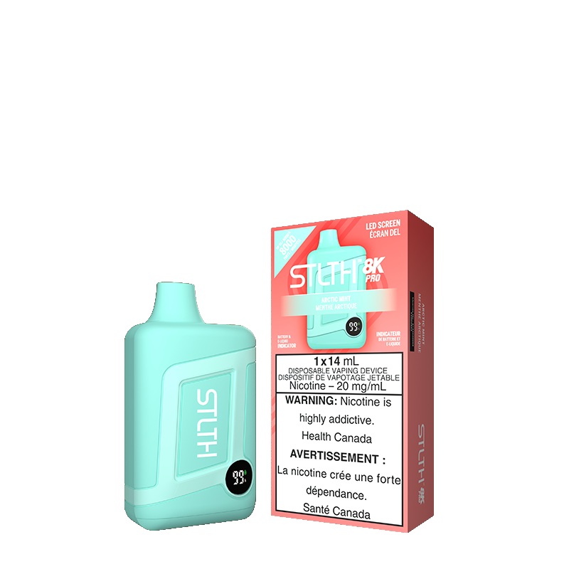 Arctic Mint STLTH 8K PRO Disposable (Carton of 5 Units)