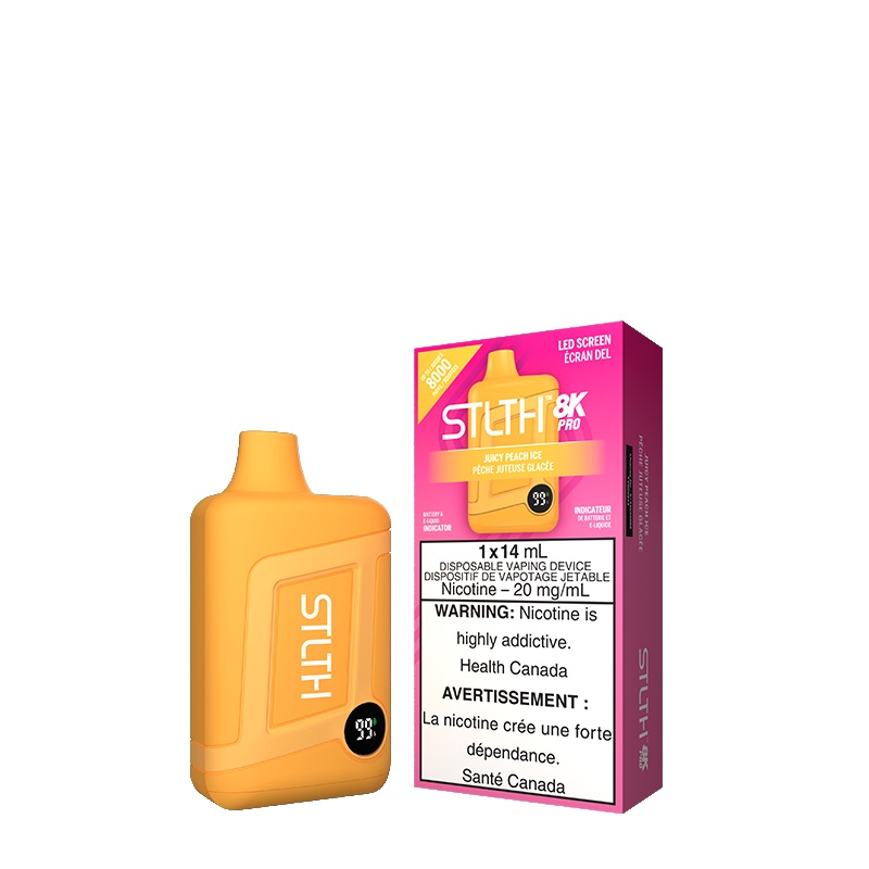 Juicy Peach ICE STLTH 8K PRO Disposable (Carton of 5 Units)