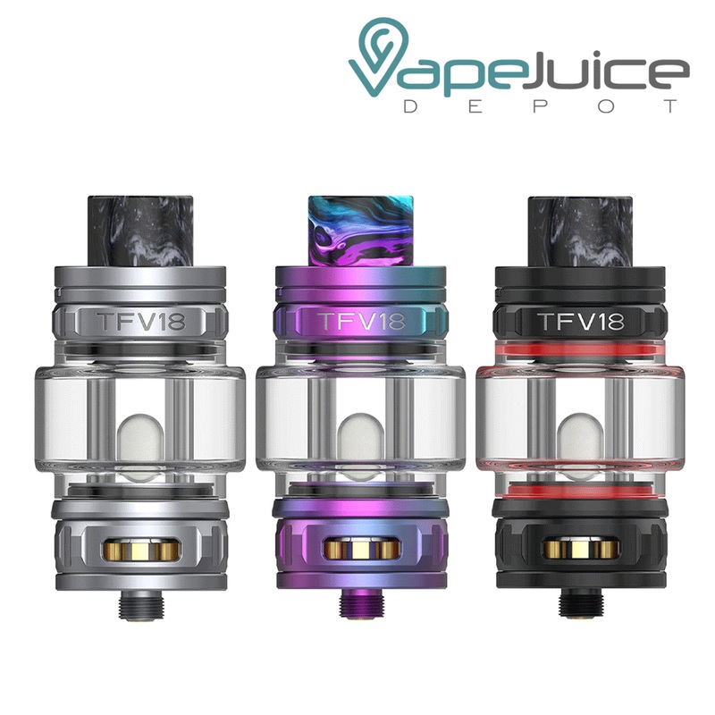 SMOK TFV18 Mini Sub-Ohm Tank|Gold|Stainless Steel|7 Color|Red|Blue|Platting Matte Black
