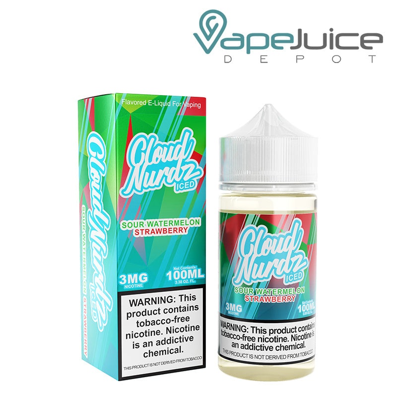 Sour Watermelon Strawberry Iced TFN Cloud Nurdz 100ml