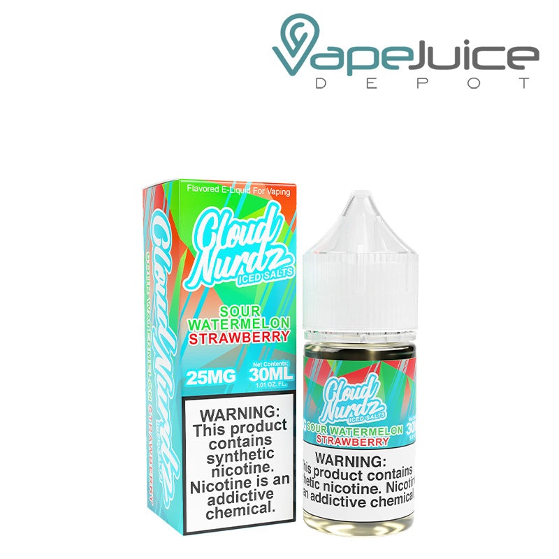 Sour Watermelon Strawberry ICED TFN Salts Cloud Nurdz 30ml