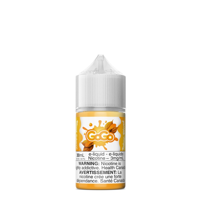 Tabac Blond 30ml by Gogo|3mg Federal Stamp|6mg Federal Stamp|0mg Quebec|3mg Quebec|6mg Quebec|0mg New Brunswick|3mg New Brunswick|6mg New Brunswick|0mg Prince Edward Island|3mg Prince Edward Island|6mg Prince Edward Island