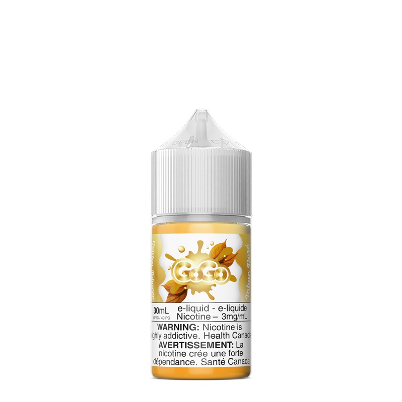 Tabac Dore 30ml by Gogo|3mg Federal Stamp|6mg Federal Stamp|12mg Federal Stamp|3mg Quebec|6mg Quebec|12mg Quebec|3mg New Brunswick|6mg New Brunswick|12mg New Brunswick|3mg Prince Edward Island|6mg Prince Edward Island|12mg Prince Edward Island