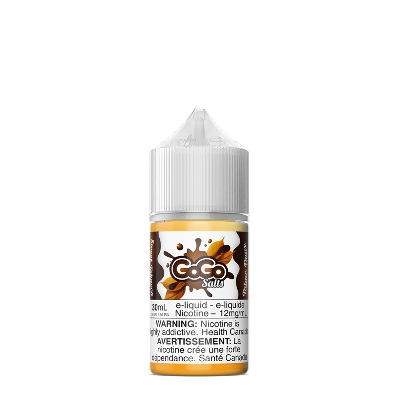 Tabac Doux Salts 30ml by Gogo|12mg Federal Stamp|20mg Federal Stamp|12mg Quebec|20mg Quebec|12mg New Brunswick|12mg Prince Edward Island|20mg New Brunswick|20mg Prince Edward Island
