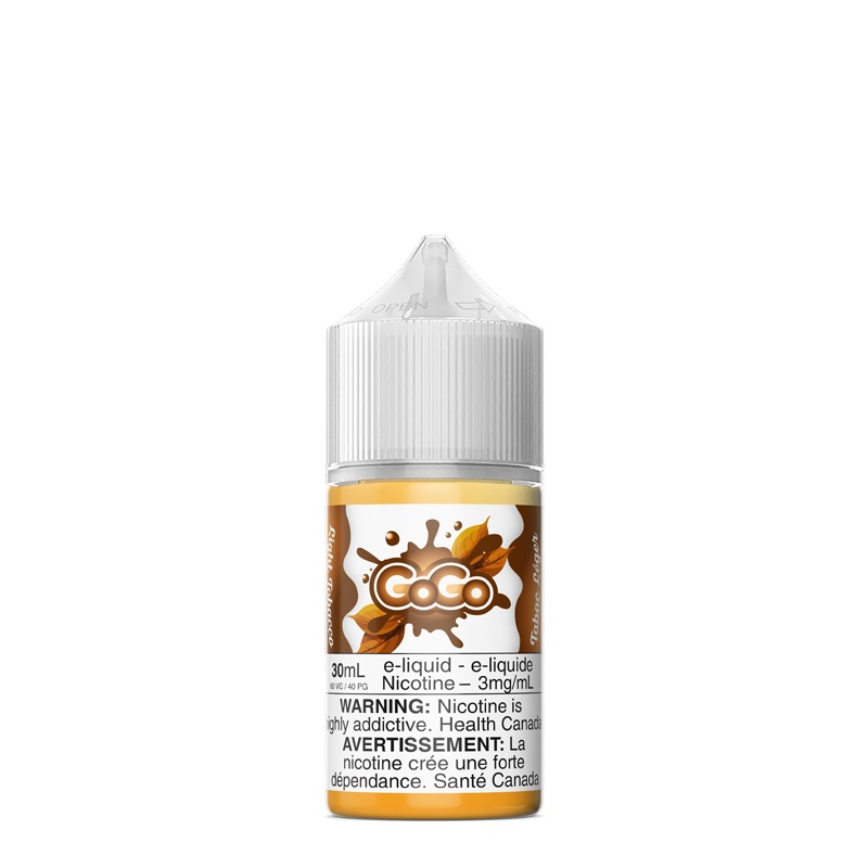 Tabac Leger 30ml by Gogo|0mg Federal Stamp|3mg Federal Stamp|6mg Federal Stamp|12mg Federal Stamp|0mg Quebec|3mg Quebec|6mg Quebec|12mg Quebec|0mg New Brunswick|3mg New Brunswick|6mg New Brunswick|12mg New Brunswick|0mg Prince Edward Island|3mg Prince Edw