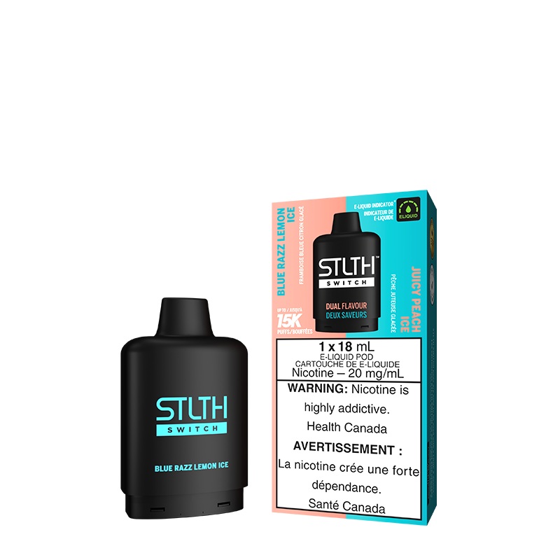Blue Razz / Juicy Peach STLTH Switch Pod (Carton of 5 Units)