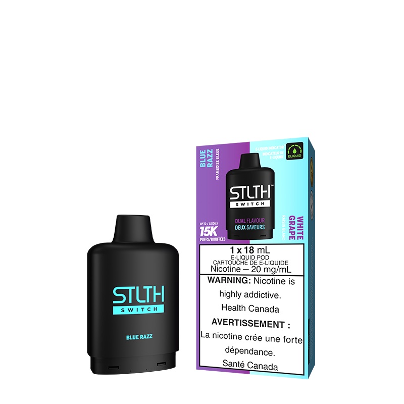 Blue Razz / White Grape STLTH Switch Pod (Carton of 5 Units)