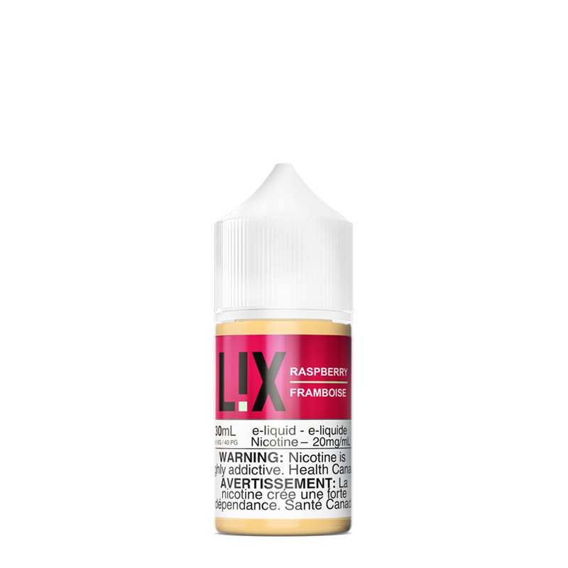 Raspberry Salts 30ml by L!X|10mg Federal Stamp|20mg Federal Stamp|10mg Ontario|20mg Ontario|20mg Alberta|20mg Manitoba|10mg Alberta|10mg Manitoba