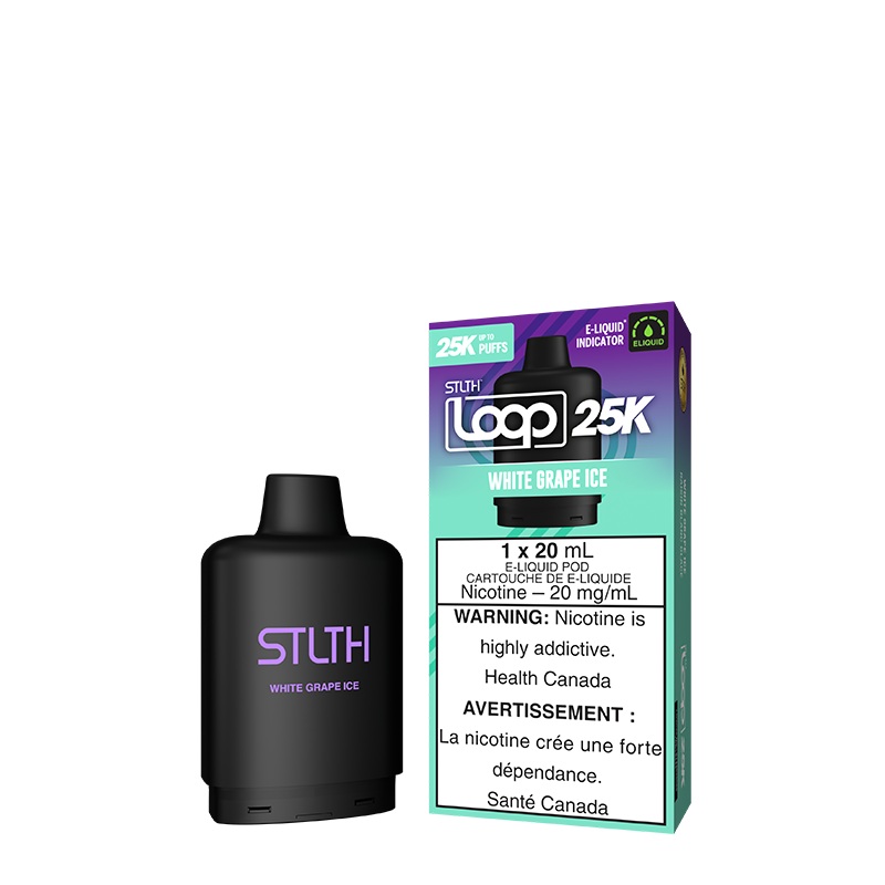 White Grape Ice STLTH Loop 25K Pod (Carton of 5 Units)