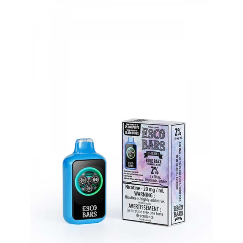Blue Razz ESCO BARS Disposable (Carton of 5 Units)