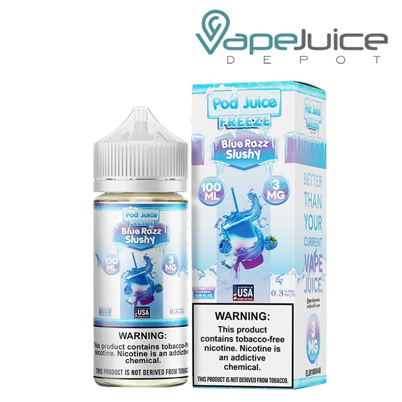 Blue Razz Slushy Freeze Pod Juice TFN 100ml