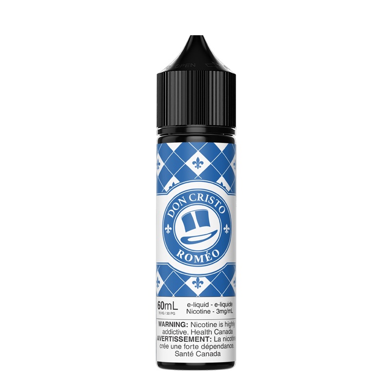 Romeo 60ml by Don Cristo|0mg Federal Stamp|3mg Federal Stamp|6mg Federal Stamp|12mg Federal Stamp|0mg Ontario|3mg Ontario|6mg Ontario|12mg Ontario|0mg Manitoba|3mg Manitoba|6mg Manitoba|12mg Manitoba|0mg Alberta|3mg Alberta|6mg Alberta|12mg Alberta|0mg Ne