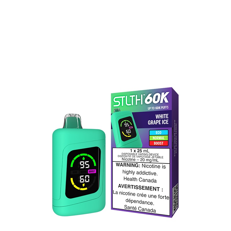 White Grape Ice STLTH 60K Disposable (Carton of 4 Units)